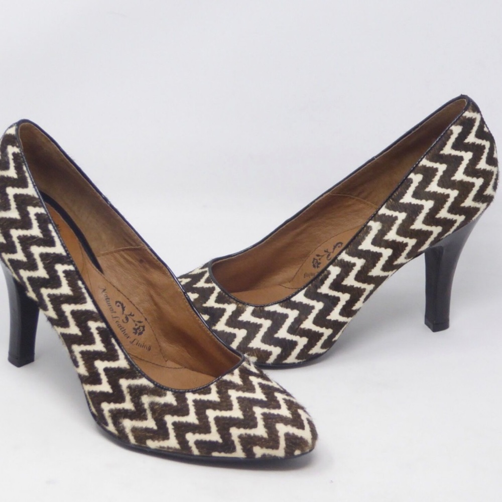 Sofft sz8 heels classic pump horse hair leather lining new without box